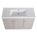 Contemporary Freestanding Bathroom Vanity With Resin Sink & Soft-Close Cabinet Doors