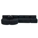 Upholstered Sofa Free Combined Sofa Couch With 2 Chaise Lounge And Five Back Pillows For Living Room