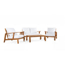 4 Piece Outdoor Sofa Set With Cushions And Coffee Table