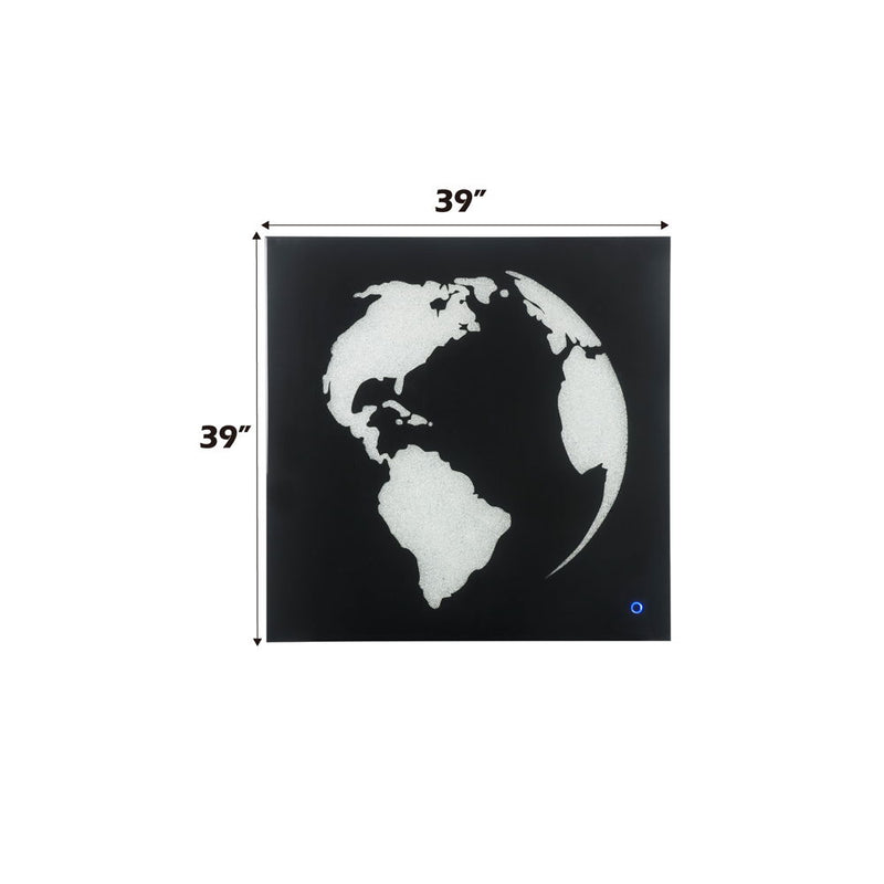 Adamas - Wall Art With LED - Smoky Glass & Faux Crystal