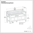 Brooklyn - Handcrafted Entryway Storage Bench
