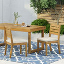 Outdoor Armless Dining Chair With Cushions