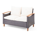 Isla - Transitional Chat Set With Water Resistant Cushions - Teak
