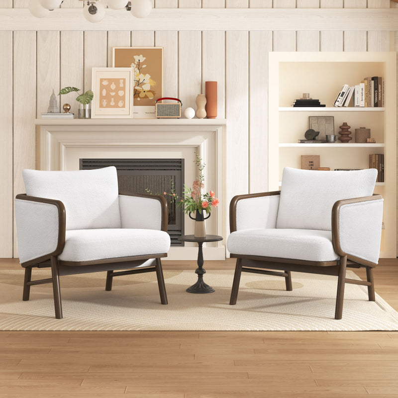 Upholstered Accent Armchair For Living Room