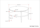 Wagner - Round Marble & Wood Table
