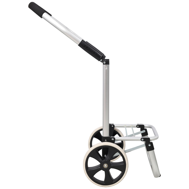 Foldable Shopping Trolley With Wheels And Removable Waterproof Bag - Black