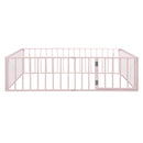 Metal Floor Bed Frame With Fence And Door