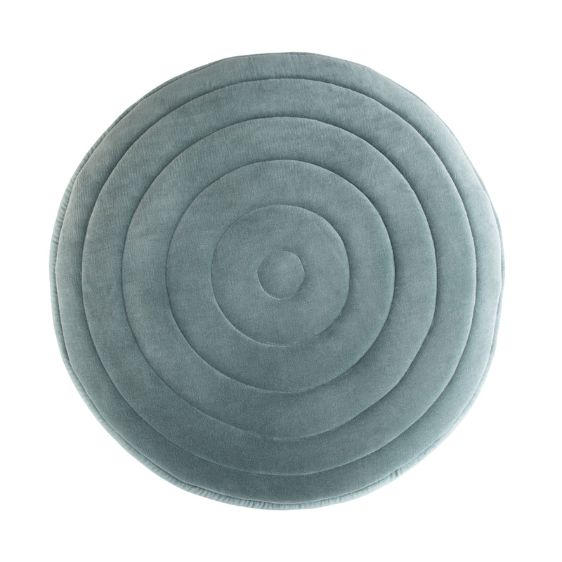 Vivienne - Round Pouf - Turquoise