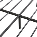 Modern Bed Frame With LED Lights, Upholstered Headboard, USB Charging