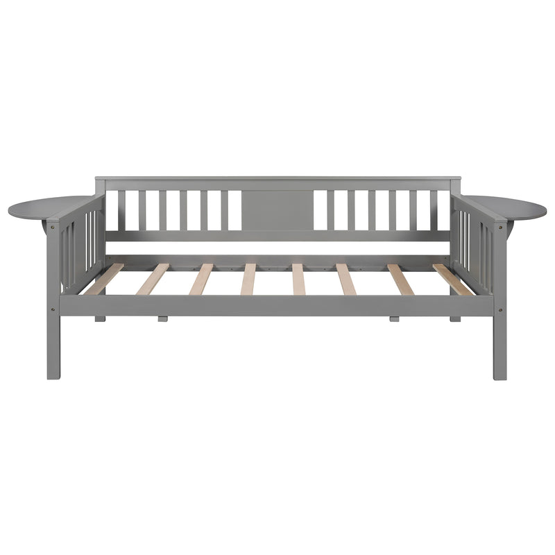 Twin size Daybed, Wood Slat Support, Gray