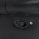 Home Theater Seating Manual Recliner Chair With Center Console And Led Light Strip For Living Room