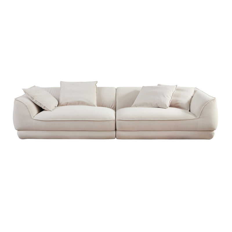 Nordic Modern Sofa With Removable Pillowcase, High Density Sponge Filling, 4 Throw Pillows