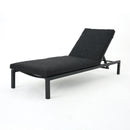 Modern Chaise Lounge With Wate Resistant Fabric Cushions