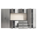 Astro Series - Garage Cabinet Set A With Soft Closing Drawers - Metallic Gray