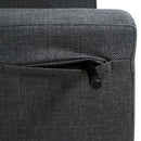 3 In 1 Foldable Linen Chaise Lounge With Adjustable Backrest