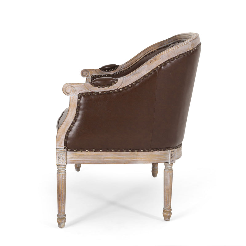 French Country Chesterfield Style Tufted Loveseat