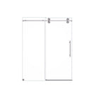Frameless Single Sliding Shower Door With Clear Tempered Glass