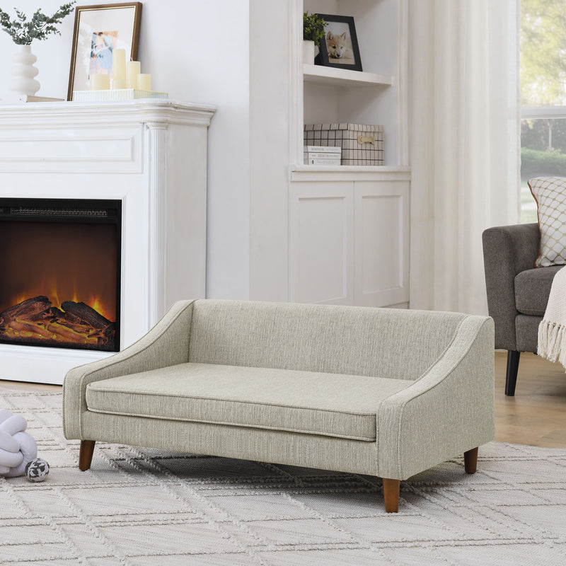 Modern Durable Elevated Dog Sofa Bed With Irregular Armrest Design