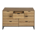 Modern 7 Drawer Dresser Cabinet - Walnut