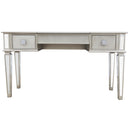 Mirrored Vanity Desk With Drawers And Stool, Flip Up Dressing Table Set For Makeup Room