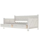 Modern Daybed With 2 Large Drawers, X Shaped Frame