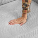 Corduroy Sleeper Sofa Loveseat Sofa With Full Size Mattress, 2 USB Ports, 2 Cup Holders, 2 Side Pockets And Phone Holder