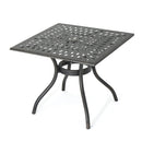 Enchantia - Outdoor Square Dining Table With Weave Tabletop And Flared Legs - Copper