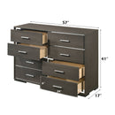 Escher - Dresser - Gray Oak - Atlantic Fine Furniture Inc