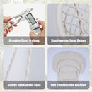 Macrame Hanging Hammock Chair With Cushion, Cotton Rope Swing For Indoor And Outdoor Use, 330 Lbs Capacity - Beige