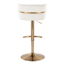 Cinch - Glam / Art Deco Adjustable Barstool With Swivel With Rounded T Footrest (Set of 2)