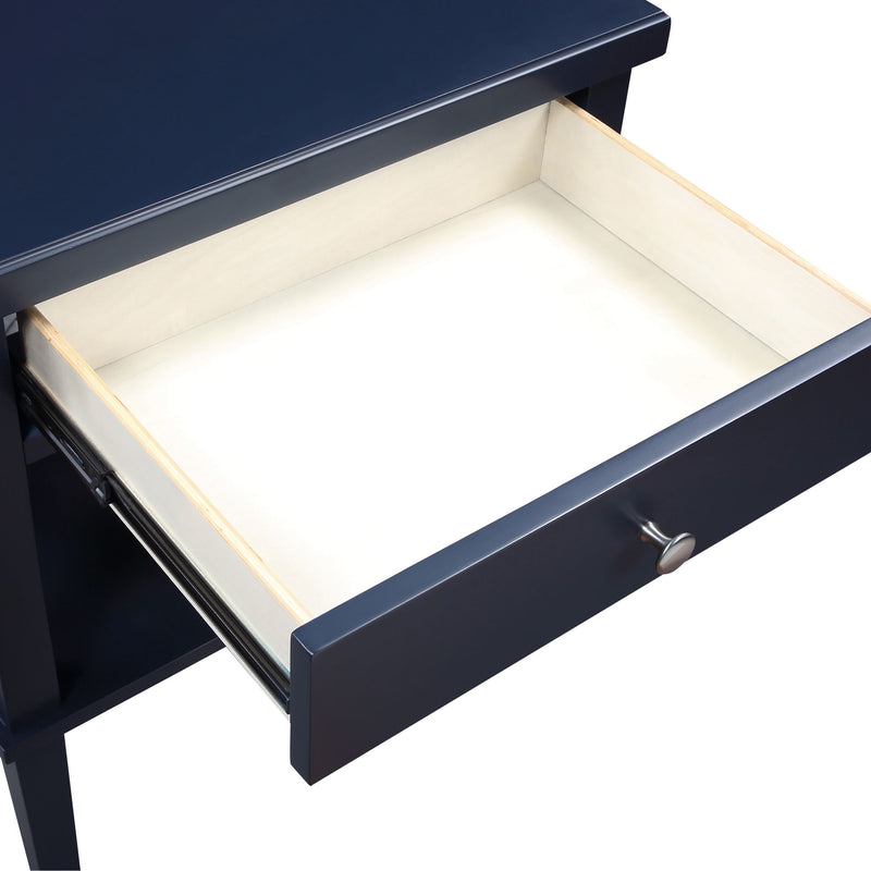 Madison - Nightstand With Open Shelf And Drawer And Decorative Side Panels