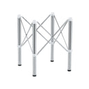 Simple Silver Stainless Steel Folding Table Frame Multifunctional Space Saving Design.Separate Folding Table Legs That Can Be Paired With Various Sizes And Styles Of Tabletops - Silver