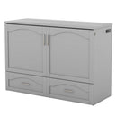 Murphy Wall Bed With Drawer And A Set Of Sockets & USB Ports, Pulley Structure Design