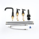 Widespread Bathroom Sink Faucet With Pop Up Drain And Brass Construction - Matte Black
