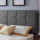 King / California King Sized Headboard - Charcoal Gray