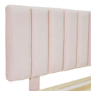 Upholstered Floating Hydrualic Platform Bed With LED Light And USB Port