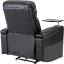 Premium Power Recliner & Storage Arms, Cupholders, Swivel Tray Table And Cell Phone Stand - Black