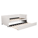 Upholstered Daybed With Ergonomic Design Backrest