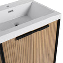 Modern Freestanding Bathroom Vanity With Resin Sink & Soft Close Cabinet Doors