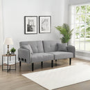 Modern Folding Ottoman Sofa Bed With Stereo System - Gray