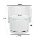 Modern 360 Degree Swivel Back Sofa Chair With Storage Space Boucle, Perfect For Bedroom And Living Room - Beige