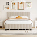 Platform UpholsteredBed With 2 Drawers And Twin Long Trundle