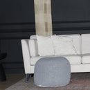 Semi Rounded Pouf, Cable Knitted, Perfect Seating