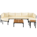 Outdoor Sectional Sofa Set Patio Seating Group With Cushions