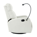 Rocking Recliner Chair, 360 Degree Swivel Nursery Rocking Chair, Glider Chair, Modern Small Rocking Swivel Recliner Chair For Bedroom, Living Room Chair Home Theater Seat, Phone Holder - Light Gray