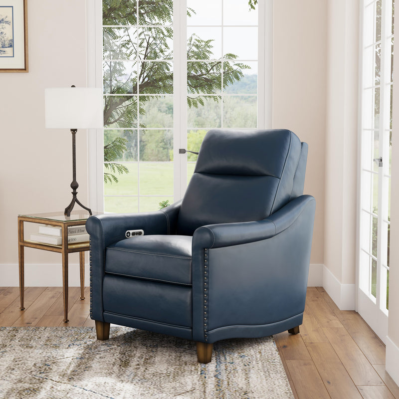 Elizabeth - Power Recliner with Power Headrest - Blue