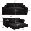 Convertible Loveseat Sofa Bed With Memory Foam & Steel Frame