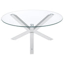 Kenzie - Round Tempered Glass Top Table