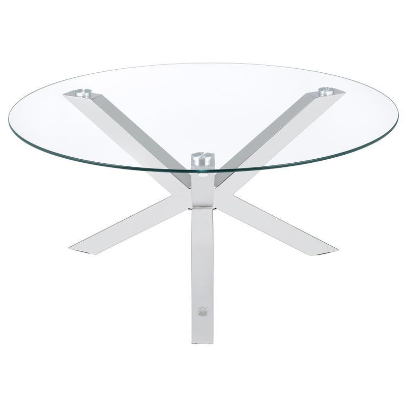 Kenzie - Round Tempered Glass Top Table