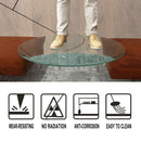 Round Tempered Glass Table Top Glass Thick Beveled Polished Edge